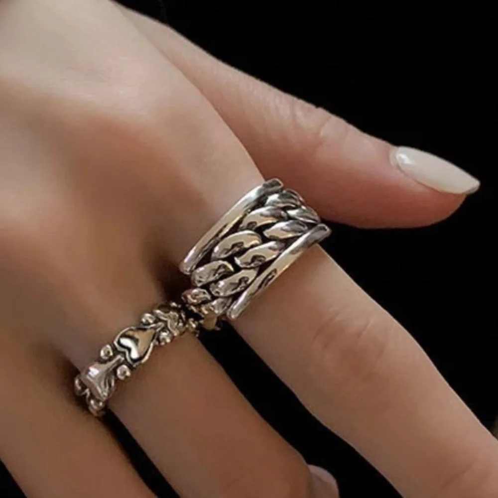 ✨Insta chain sterling silver adjustable ring - Picture 2 of 5